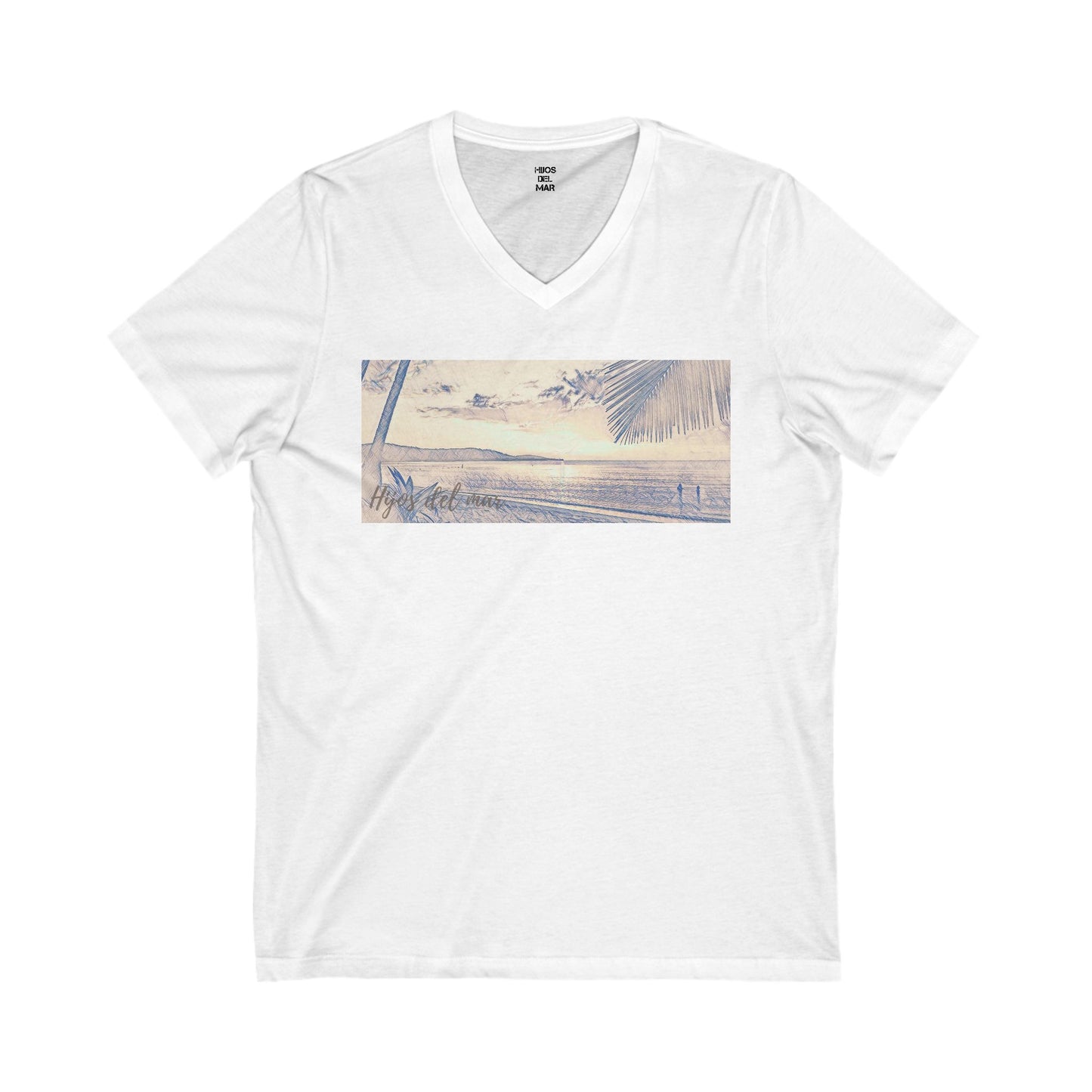Women Hijos del Mar Short Sleeve V-Neck Tee